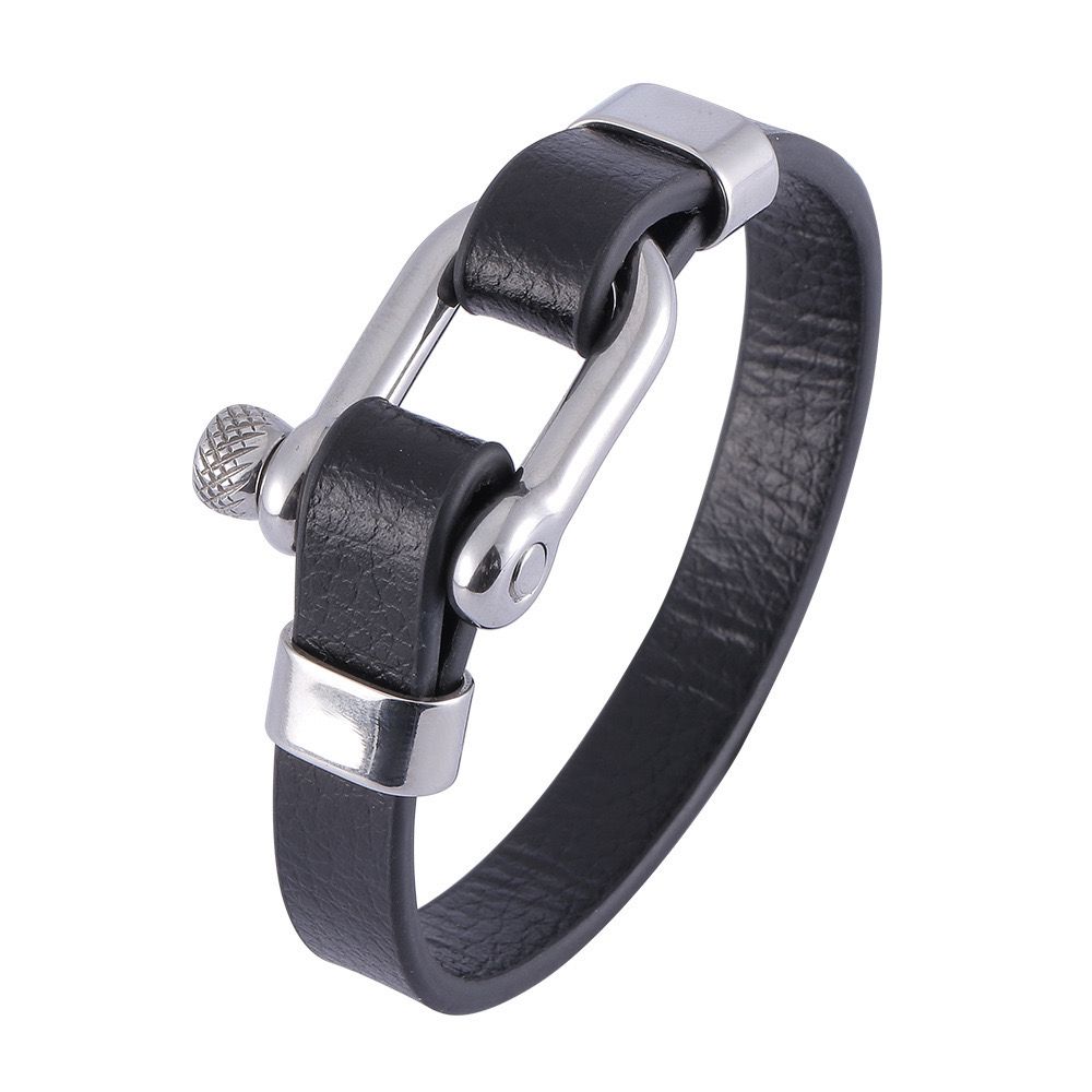 Paschal leather bracelet