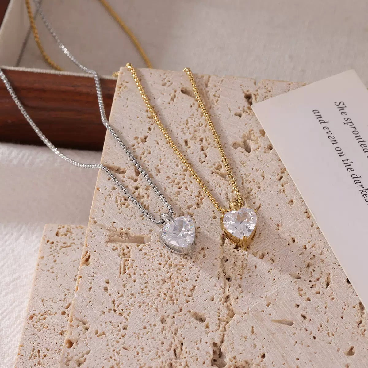 Love Box for Her (Crystal Heart Necklace)