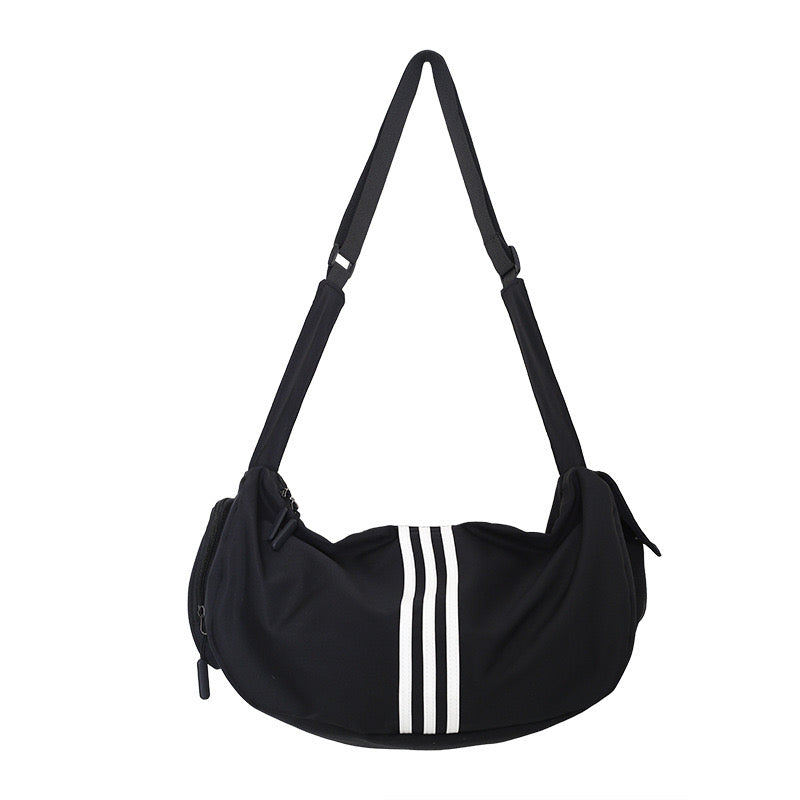 Striped gym bag