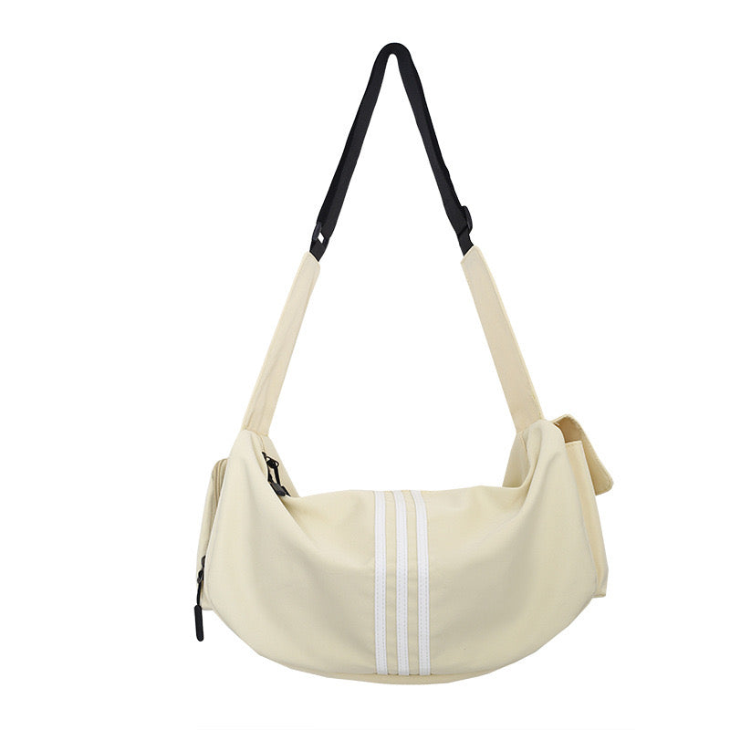 Striped gym bag
