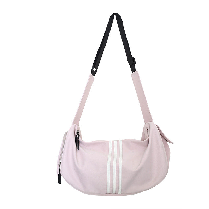 Striped gym bag
