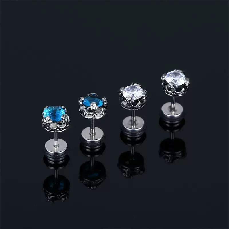 Lotus lamp earring (single stud)