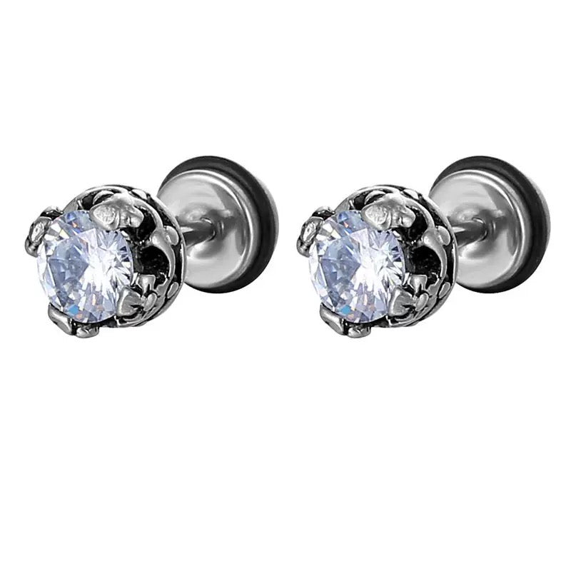 Lotus lamp earring (single stud)