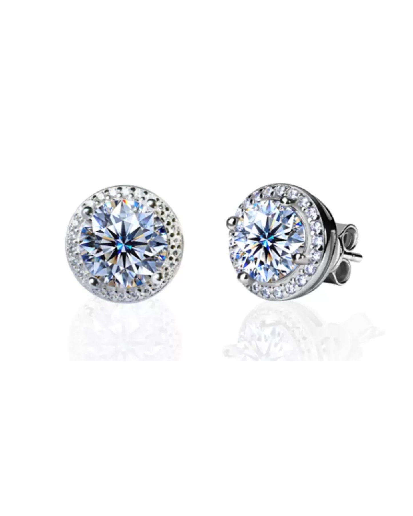 Brags Moissanite Hallo Round