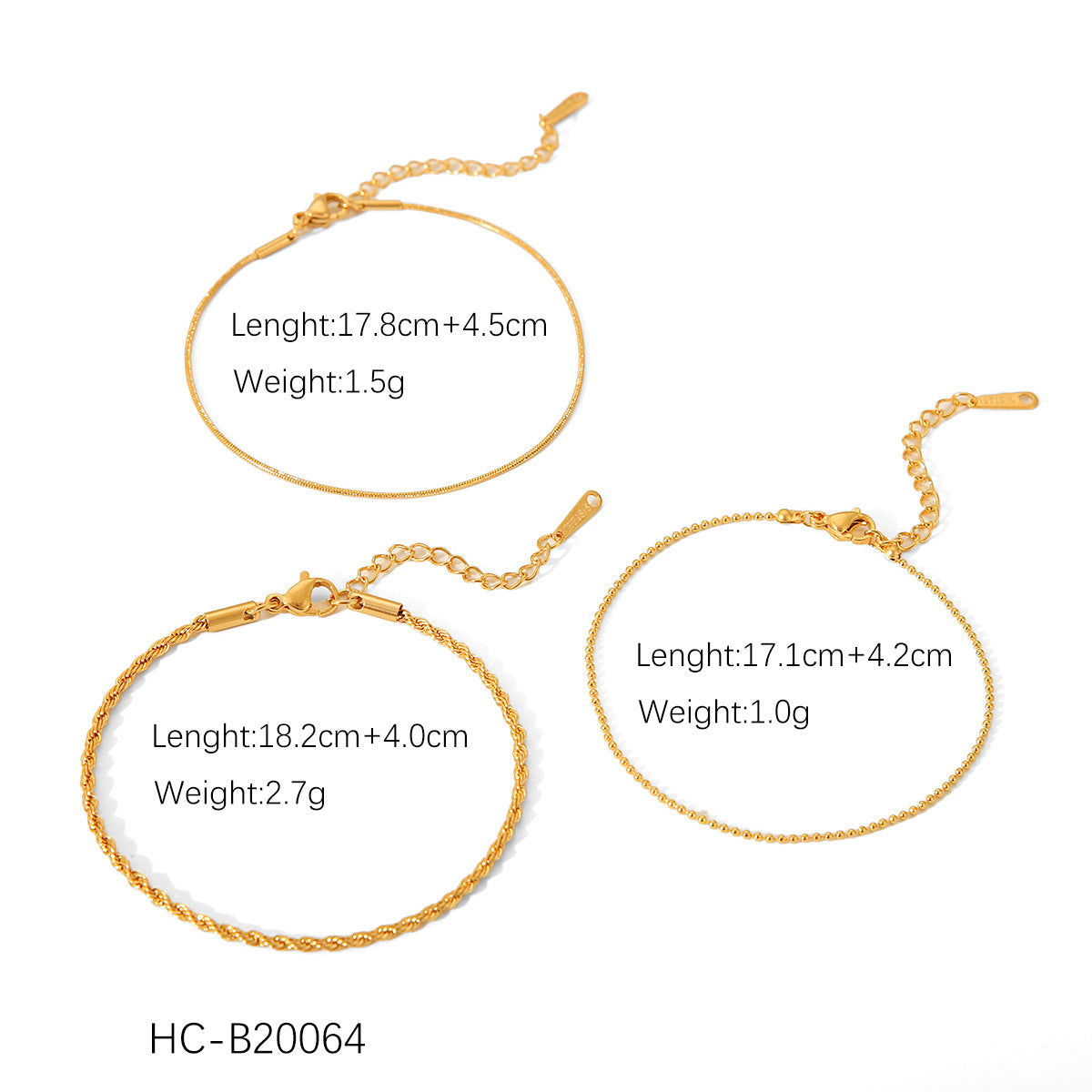 Fine Line bracelet set