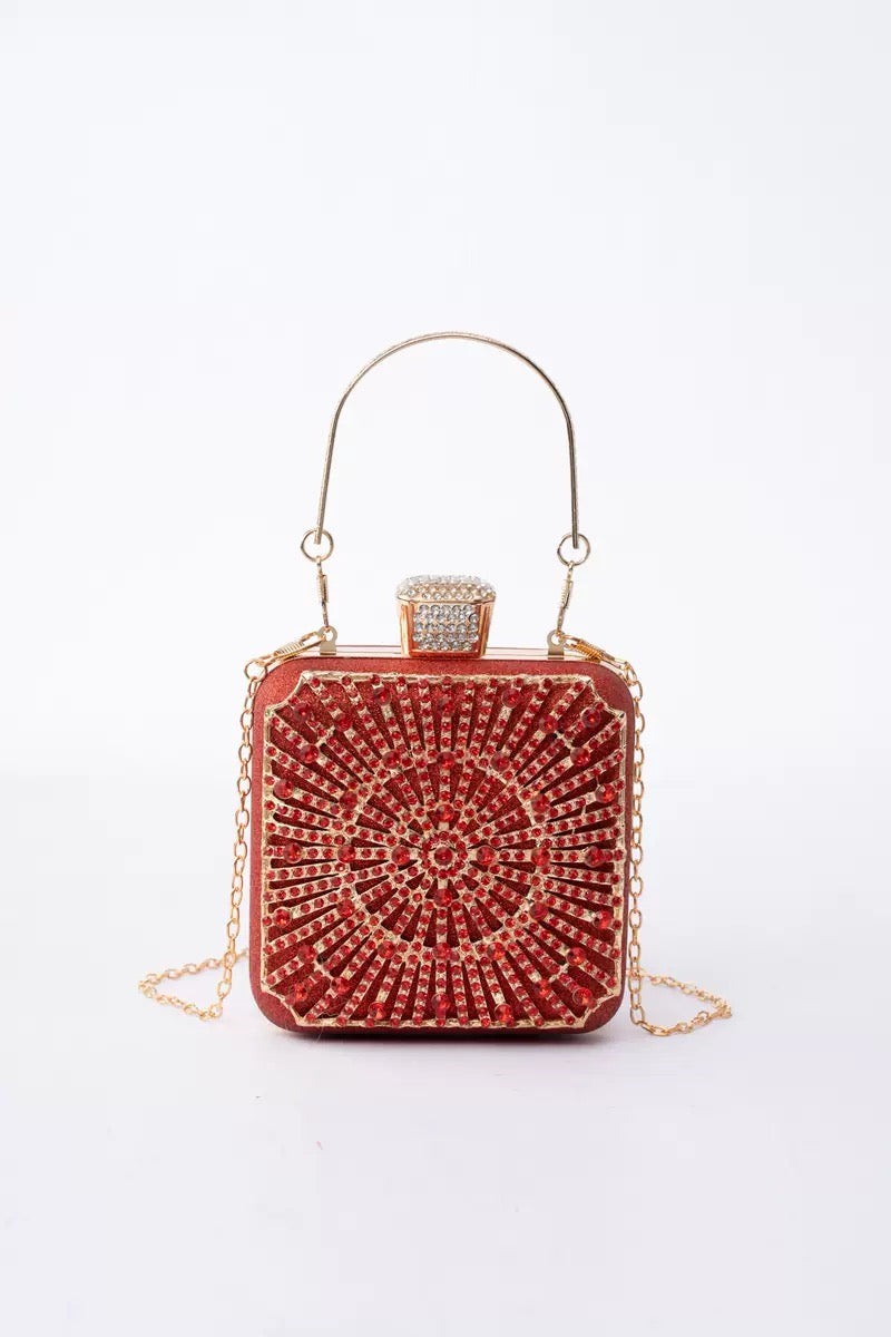 armor clutch red bag