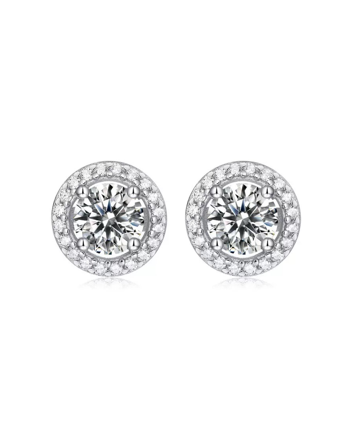 Brags Moissanite Hallo Round