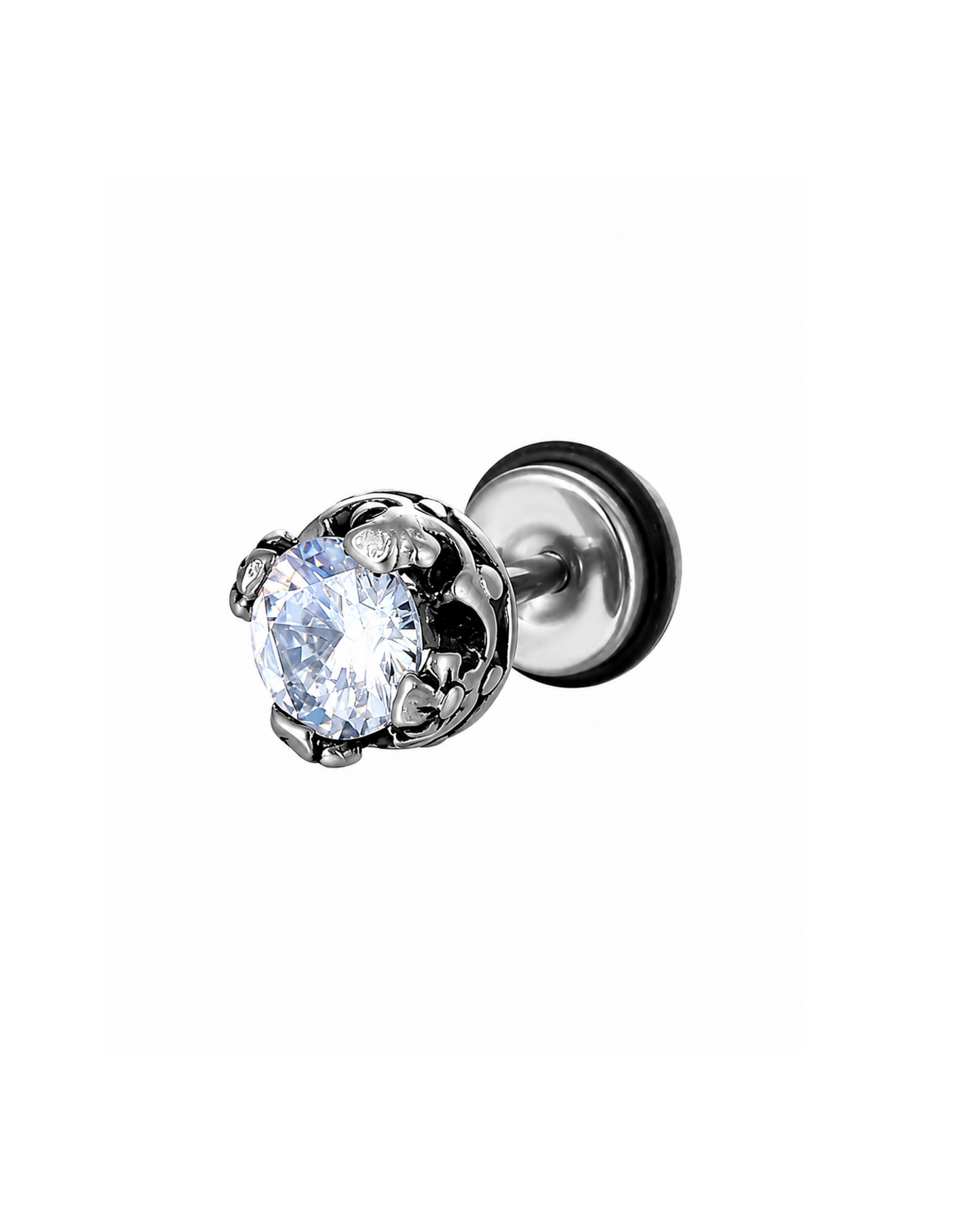 Lotus lamp earring (single stud)