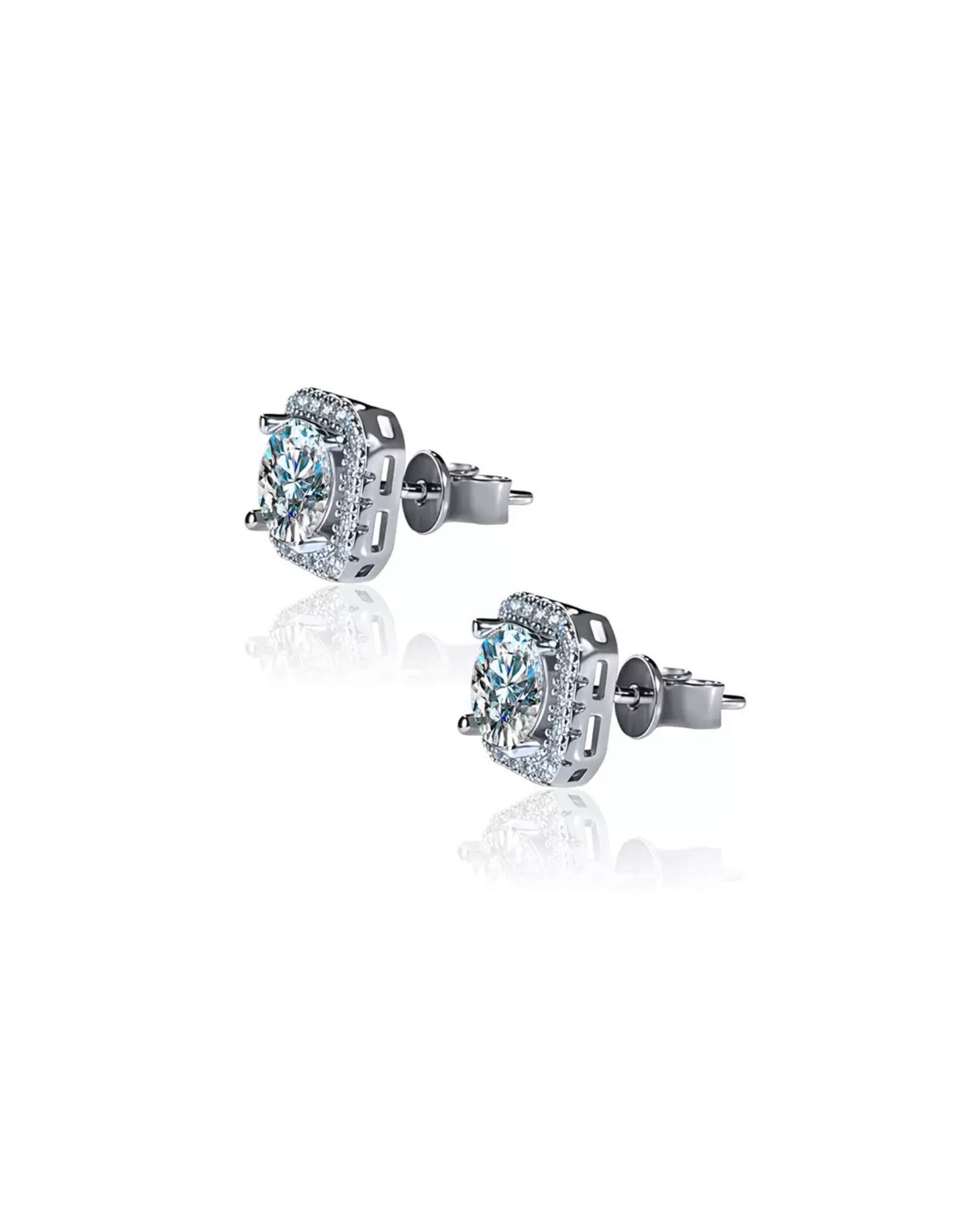 Brags Moissanite Hallo Cushion