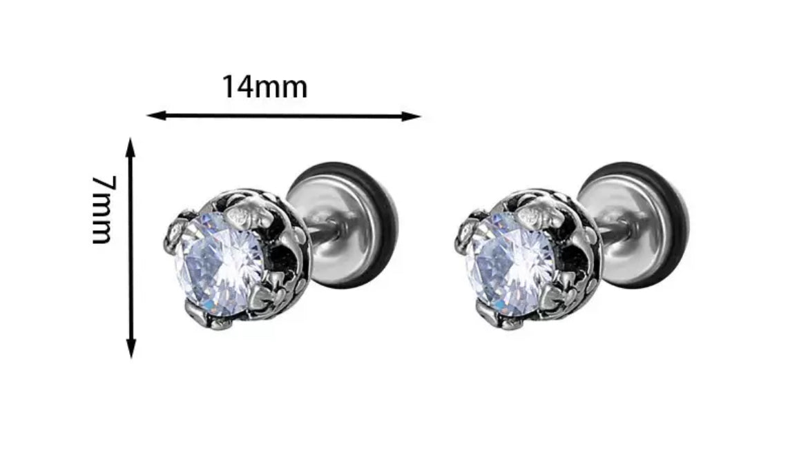 Lotus lamp earring (single stud)