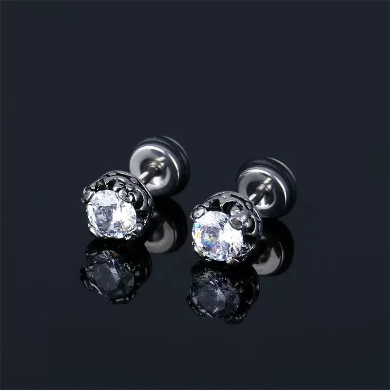 Lotus lamp earring (single stud)
