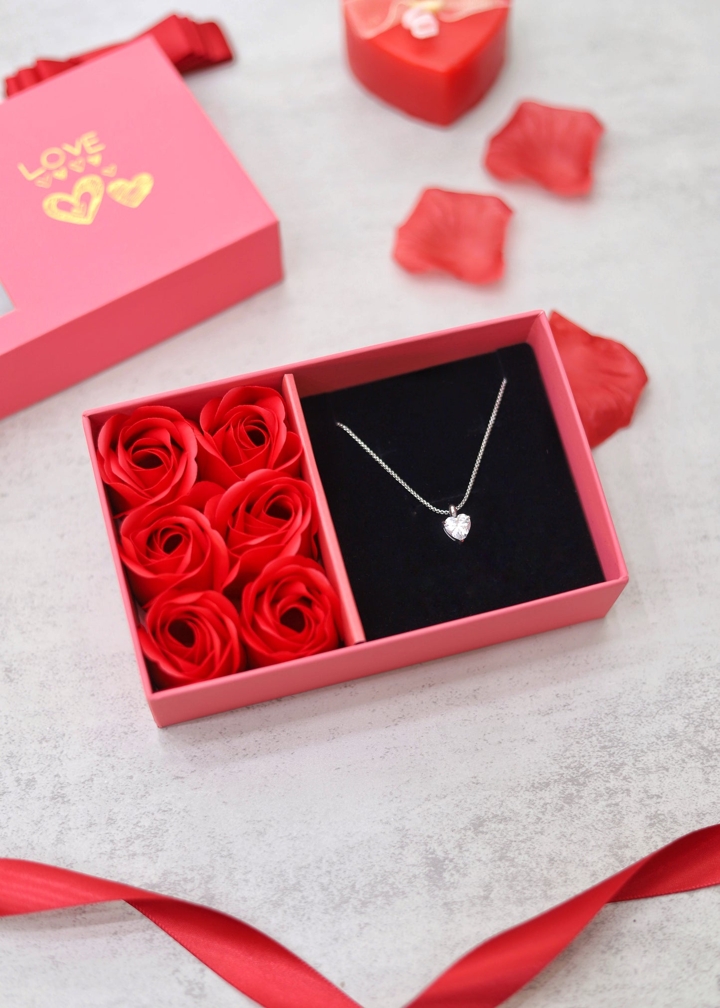 Love Box for Her (Crystal Heart Necklace)