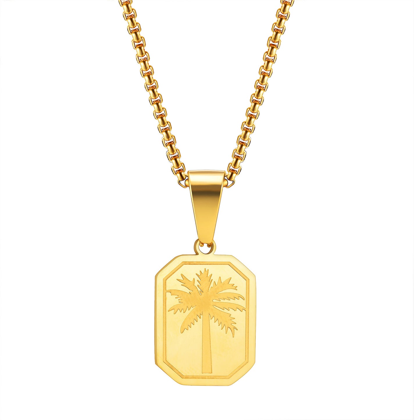 Palm pendant necklace