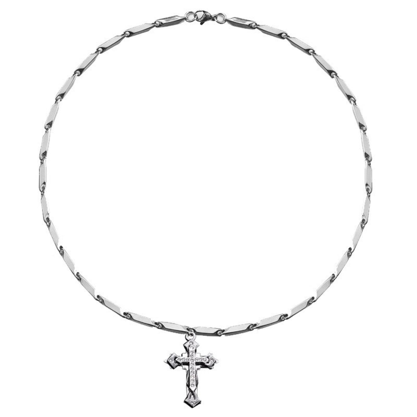 Gad Cross Link Necklace
