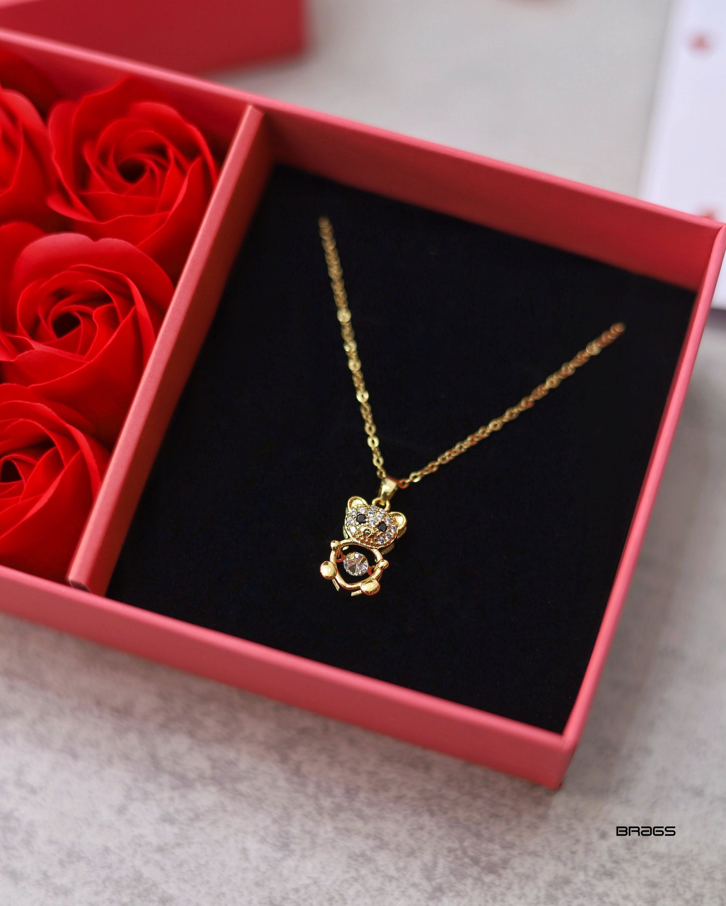 Love Box for Her (Teddy Bear Necklace)