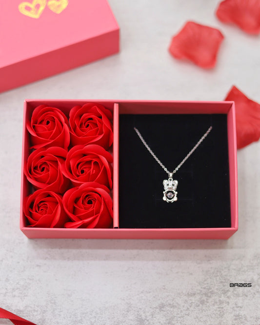 Love Box for Her (Teddy Bear Necklace)
